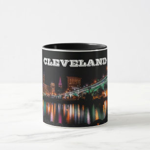 Tasse de panorama de nuit de Cleveland