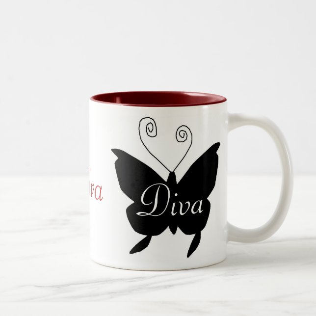 Tasse de papillon de diva (Droit)