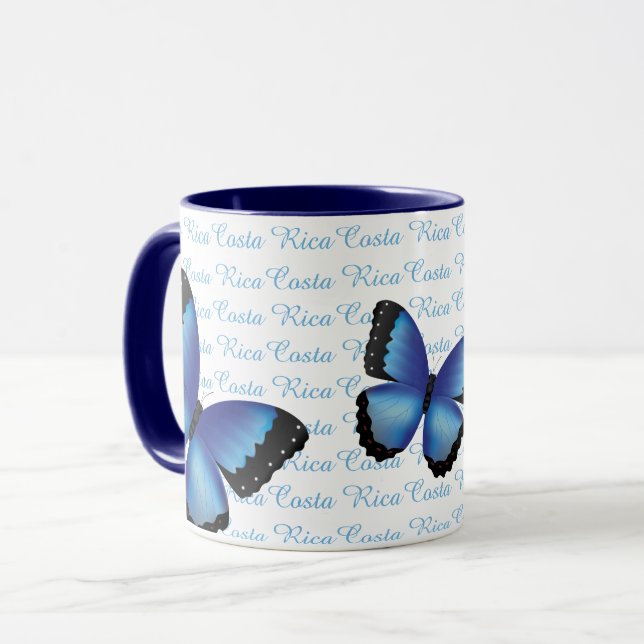 Tasse de papillon du Costa Rica Morpho (Devant gauche)