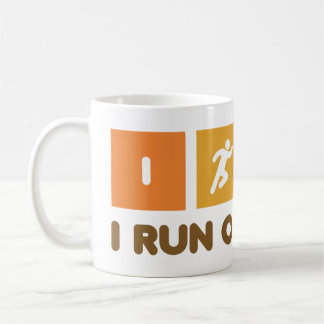 Tasse de parodie Dunkin Donuts 'Je cours au café'