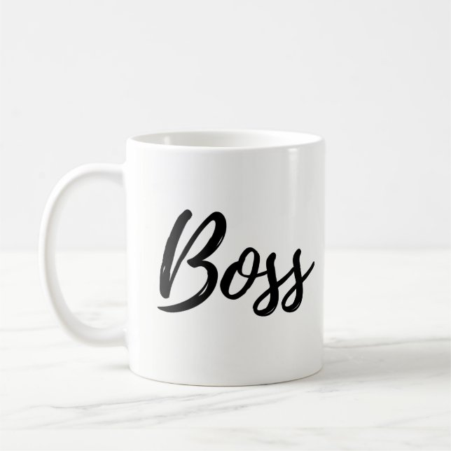 Tasse de patron, manuscrit simple et moderne (Gauche)