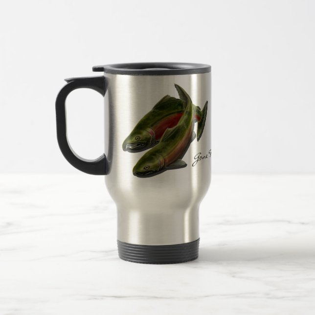 Tasse de pêche allée de voyage personnalisée (Gauche)