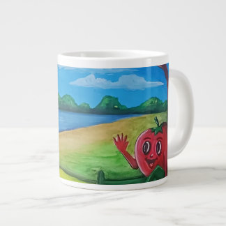 Tasse de peinture d'amis tomate