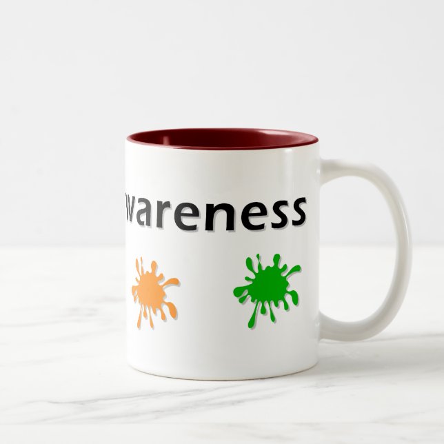 Tasse de peinture de sensibilisation sur l'autisme (Droit)