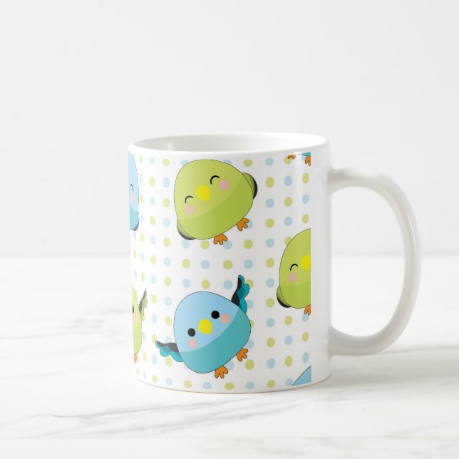 Tasse de perruche de Kawaii Lineolated (Droite)