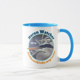 Tasse de photo d'observateur de héron