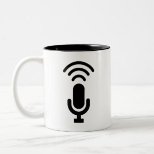 Tasse de pictogramme de microphone