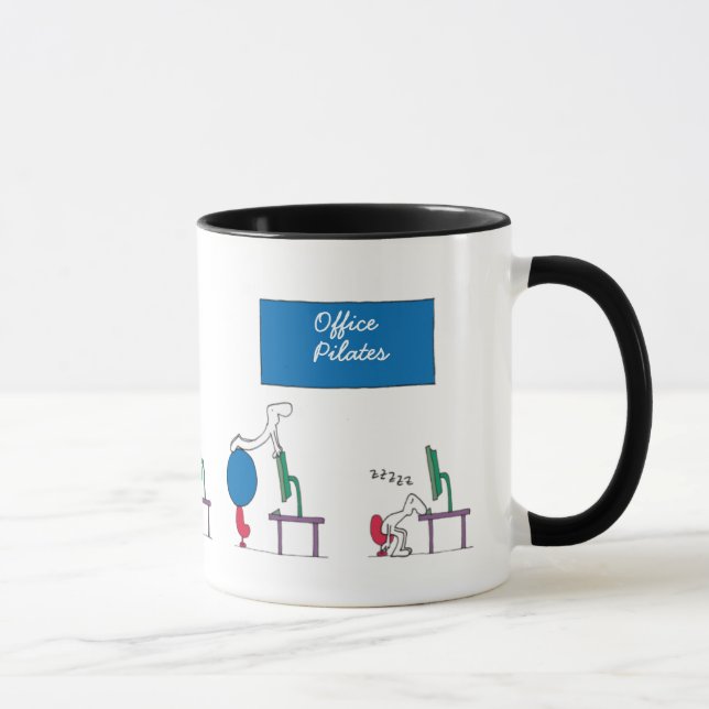 Tasse de Pilates de bureau, blanche (Droite)