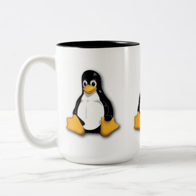 Tasse de pingouin de Linux Tux (Gauche)