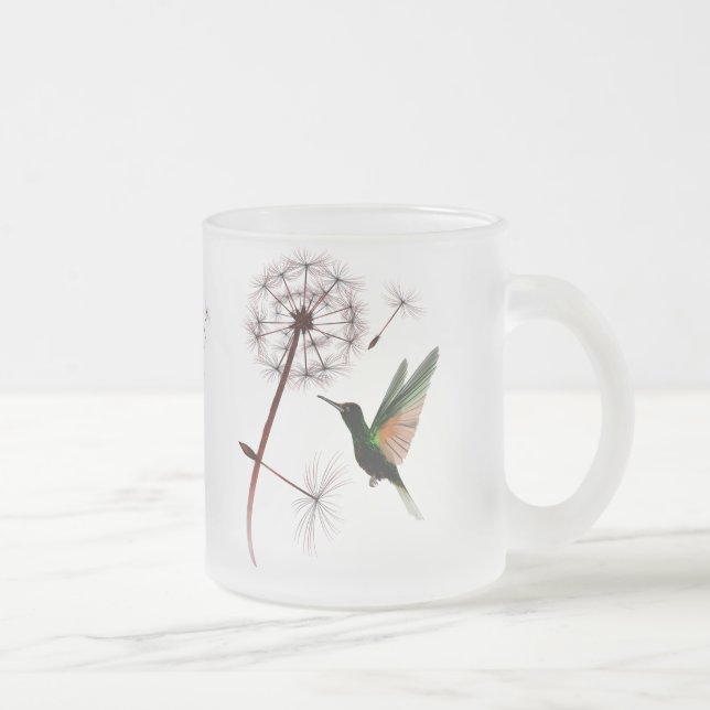 Tasse de pissenlit et de colibri (Droit)