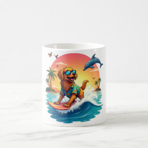Tasse de plage Surf Pup 🏄‍♂️ Golden Retriever