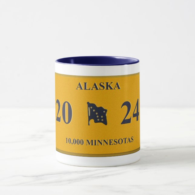 Tasse de plaque de licence de l'Alaska (Centre)