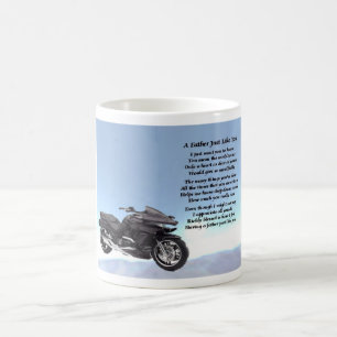 Tasse de poème de père de motocyclette