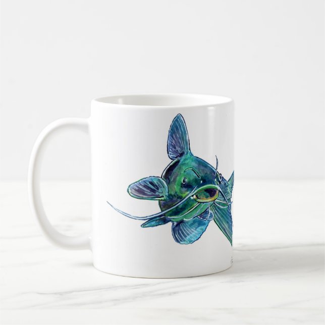 Tasse de poisson-chat bleu (Gauche)