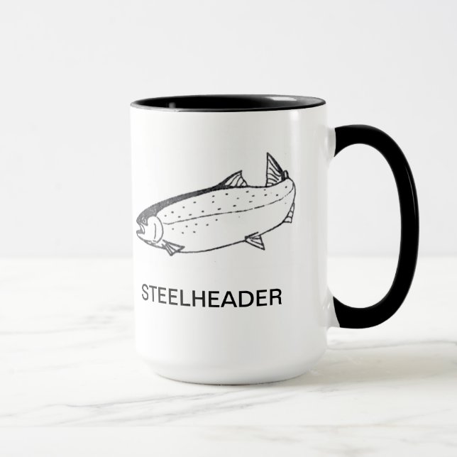 Tasse de poissons de truite à tête d'acier (Droite)