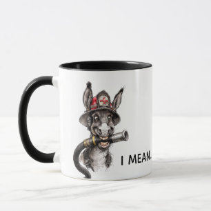 Tasse de pompier sarcastique Âne humour Collègue d