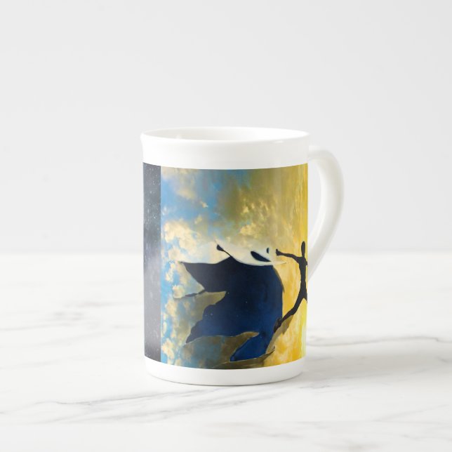 Tasse de porcelaine de sauts de Quantum (Devant droit)