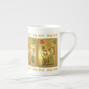 Tasse de porcelaine tendre avec des tuiles de