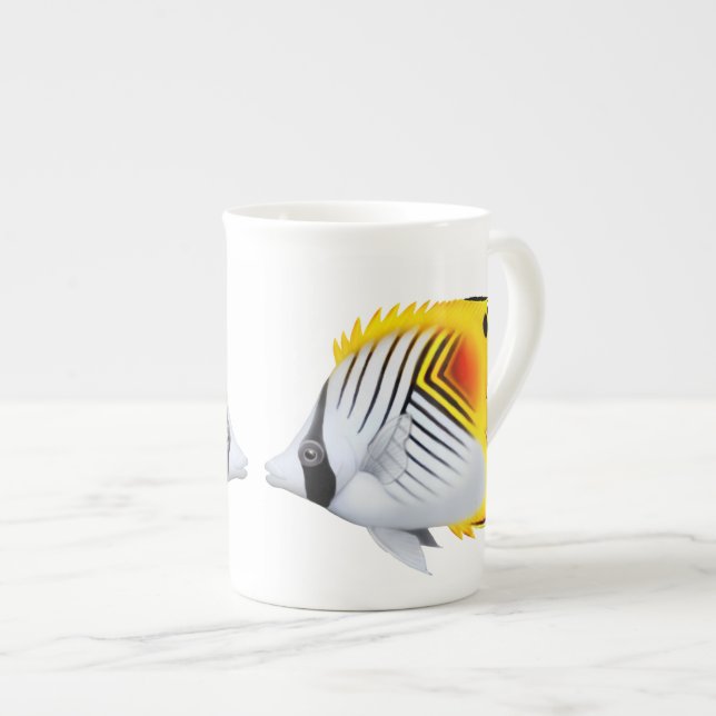 Tasse de porcelaine tendre de Butterflyfish de (Devant droit)