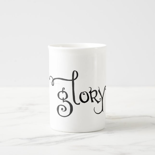 Tasse de porcelaine tendre de "gloire" (Devant)