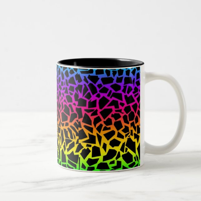 Tasse de poster de animal d'arc-en-ciel (Droit)