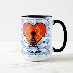 Tasse de radio-amateur de coeur et d'âme