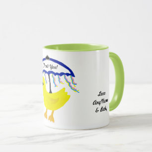 Tasse de remerciement pour bébé en canard en caout
