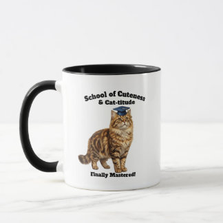 Tasse de remise de diplôme pour maman de chat drôl