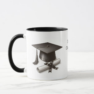 Tasse de remise des diplômes élégante