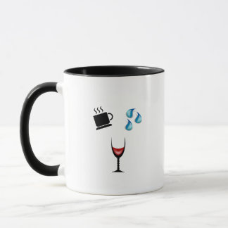 Tasse "de répétition de vin de l'eau de café"
