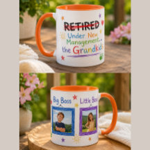 Tasse de retraite amusante avec petits-enfants (pe