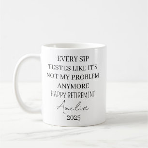 Tasse de retraite, tasse de café de retraite perso