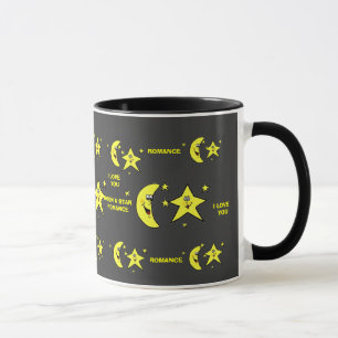 TASSE DE ROMANCE DE LUNE ET D'ÉTOILE