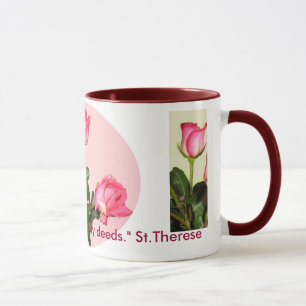 Tasse de roses de citation de SaintTherese