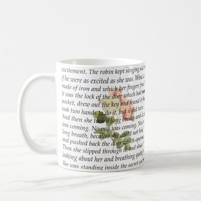 Tasse de roses de rose de livre de jardin secret (Gauche)