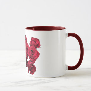 Tasse de roses rouges
