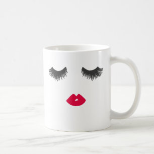 Tasse de rouge d'amour de MÈCHE et de LÈVRE