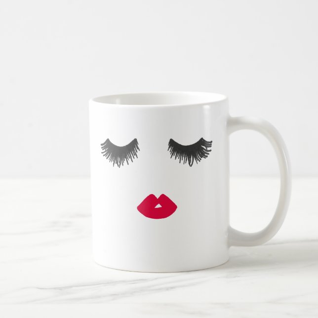 Tasse de rouge d'amour de MÈCHE et de LÈVRE (Droite)