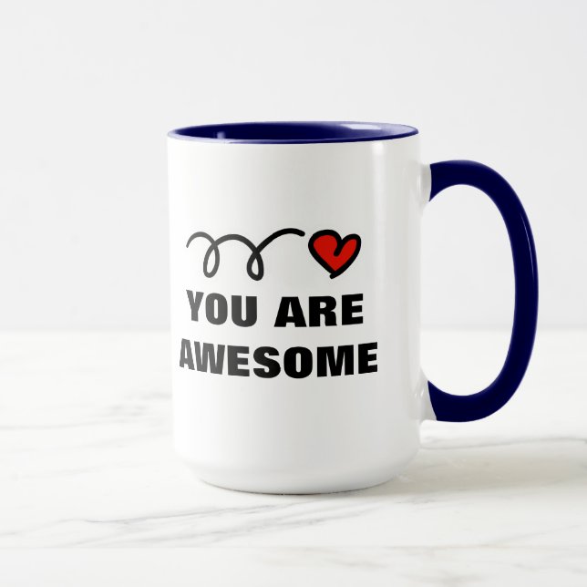 Tasse de Saint-Valentin avec le modèle personnel (Droite)