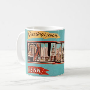 Tasse de salutation rétro Philadelphie