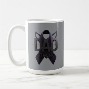 Tasse de sensibilisation au cancer fort pour papa