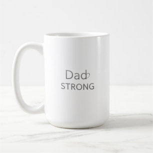 Tasse de sensibilisation au cancer fort pour papa
