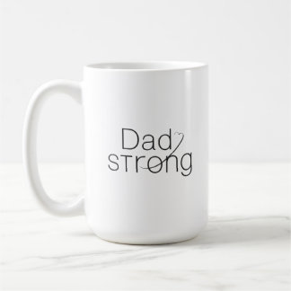 Tasse de sensibilisation au cancer fort pour papa