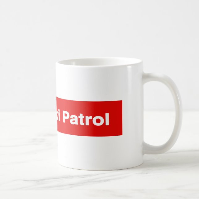 Tasse de signe de traînée de ski "de patrouille de (Droite)