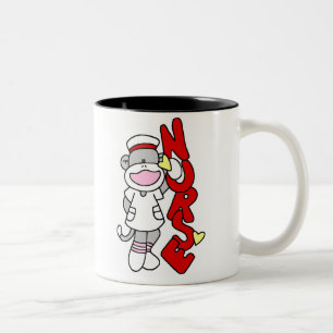 Tasse de singe de chaussette d'INFIRMIÈRE
