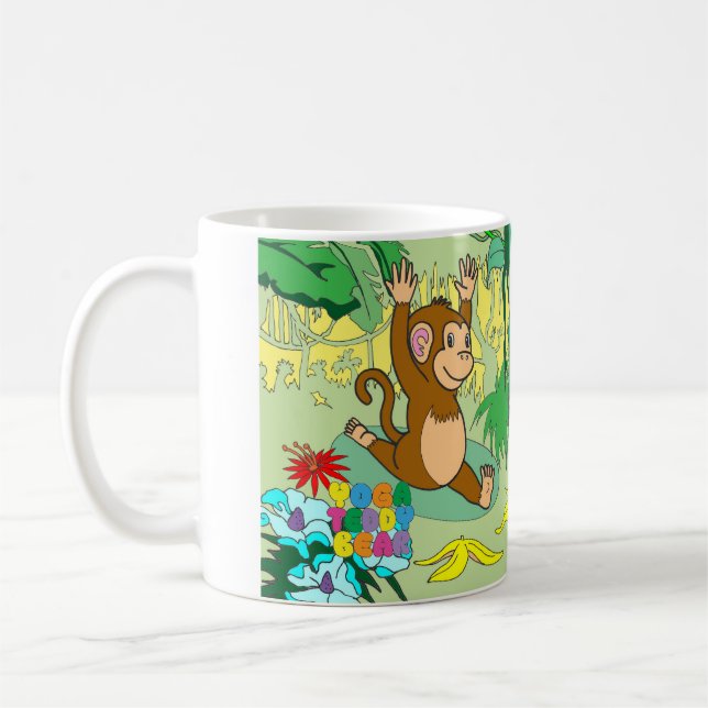Tasse de singe d'ours de nounours de yoga (Gauche)