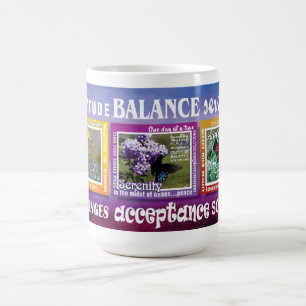 tasse de slogans papillon 12 étapes de gratitude