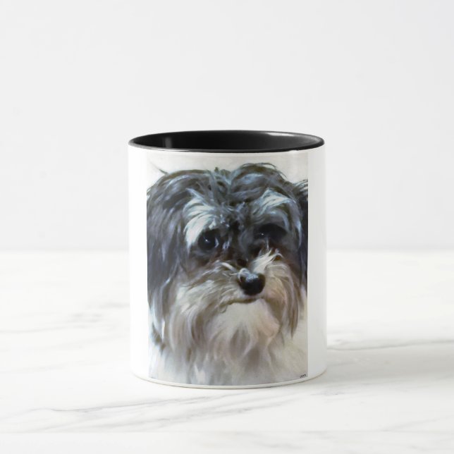 Tasse de sonnerie de chien de Havanese (Centre)