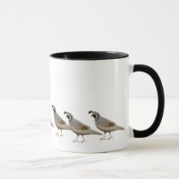 Tasse de sonnerie de famille de cailles