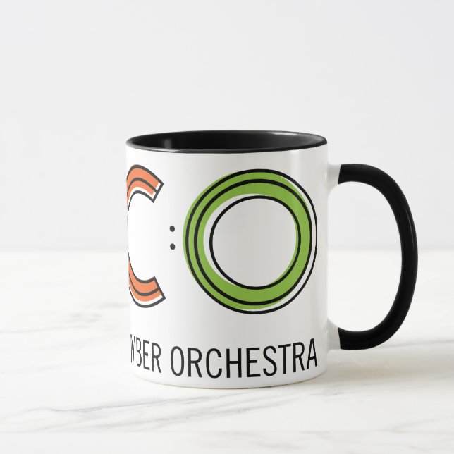 tasse de sonnerie du TACO 110z - blanc et noir (Droite)